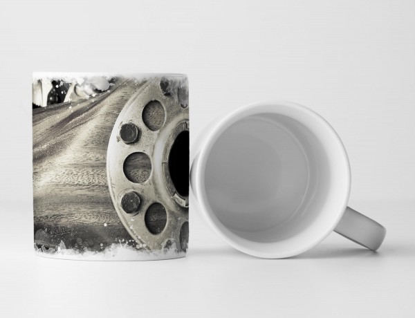 Paul Sinus Art Tasse Geschenk Künstlerische Fotografie – Propeller Maschine aus Holz