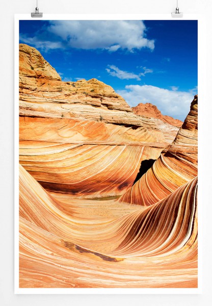 Paul Sinus Art 60x90cm Landschaftsfotografie Poster Die Welle Arizona USA