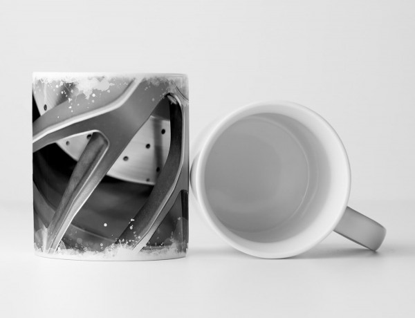 Paul Sinus Art Tasse Geschenk Künstlerische Fotografie – Nahaufnahme von Felgen eines Sportwagens