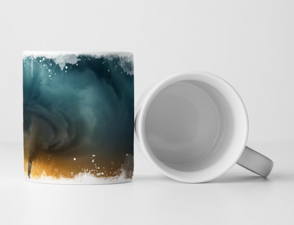 Paul Sinus Art Tasse Geschenk Landschaftsfotografie – Tornado am Abendhimmel