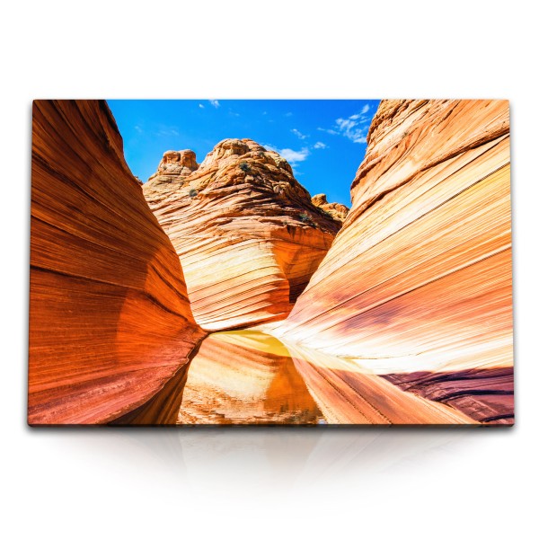 Paul Sinus Art 120x80cm Wandbild auf Leinwand Vermilion Cliffs National Monument Canyon USA