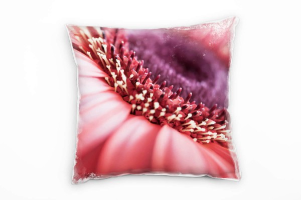 Paul Sinus Art Macro, Blumen, Blütenblätter, rot Deko Kissen 40x40cm für Couch Sofa Lounge Zierkissen