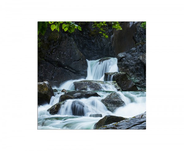 Paul Sinus Art 120x80cm Alaska Wasserfall Wald Bäume Steine