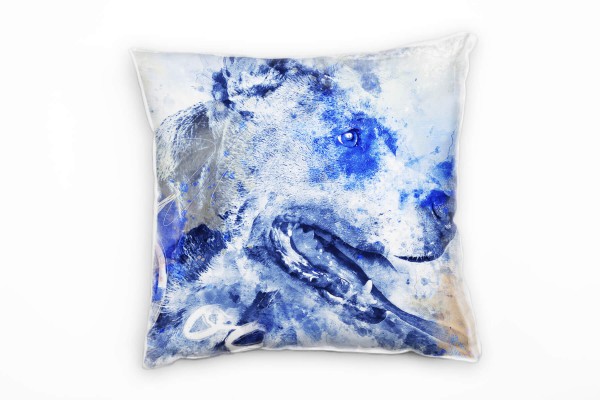 Paul Sinus Art Dog Deko Kissen Bezug 40x40cm für Couch Sofa Lounge Zierkissen