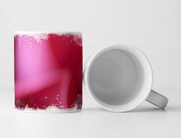 Paul Sinus Art Tasse Geschenk Rose makro mit Tropfen