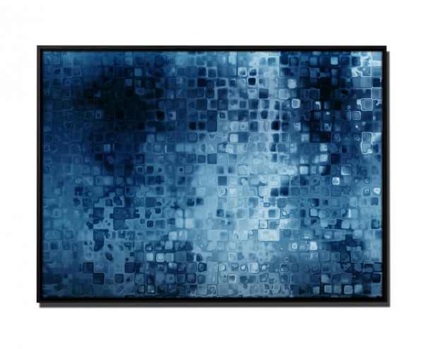 Paul Sinus Art 105x75cm Leinwandbild Petrol Abstrakt Grafik Geometrisch Quadrate