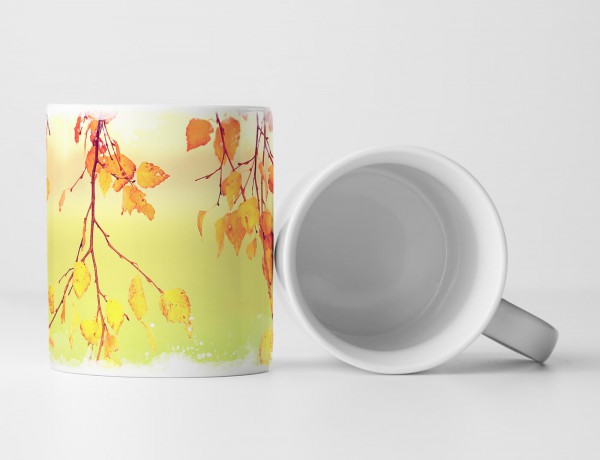 Paul Sinus Art Tasse Geschenk Naturfotografie – Herbstblätter in der Sonne