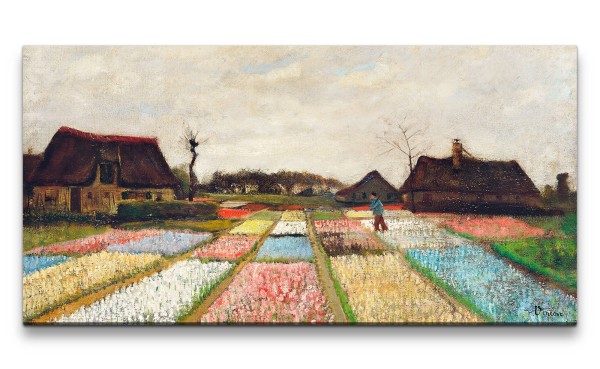 Paul Sinus Art Remaster 120x60cm Flower Beds in Holland Vincent Van Gogh zeitlose Kunst Impressionismus