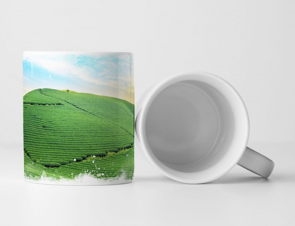 Paul Sinus Art Tasse Geschenk Landschaftsfotografie – Moc Chau Teeberg Vietnam