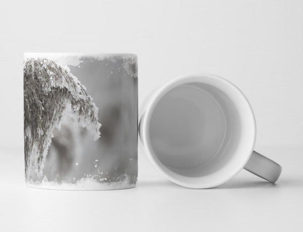 Paul Sinus Art Tasse Geschenk Quaste im Winter gefroren