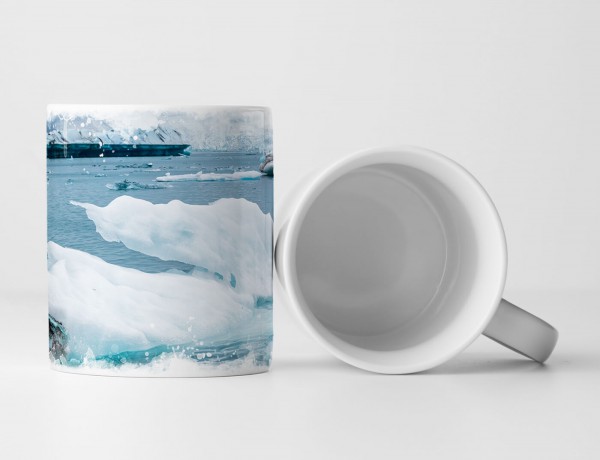 Paul Sinus Art Tasse Geschenk Landschaftsfotografie – Treibende Eisschollen Island