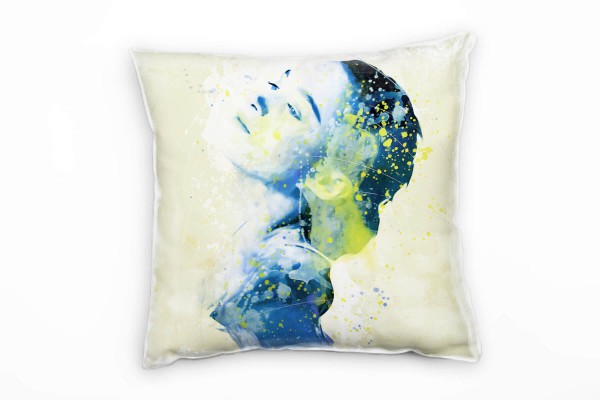 Paul Sinus Art Rooney Mara Deko Kissen Bezug 40x40cm für Couch Sofa Lounge Zierkissen