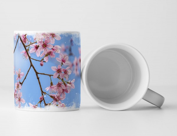 Paul Sinus Art Tasse Geschenk Fotografie – Frühlingsblüten und blauer Himmel