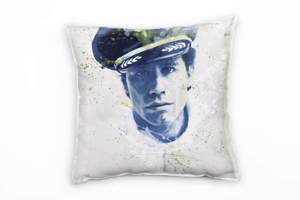 Paul Sinus Art John Travolta I Deko Kissen Bezug 40x40cm für Couch Sofa Lounge Zierkissen