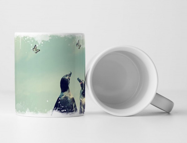 Paul Sinus Art Tasse Geschenk Künstlerische Fotografie – Zwei Pinguine im Sonnenschein