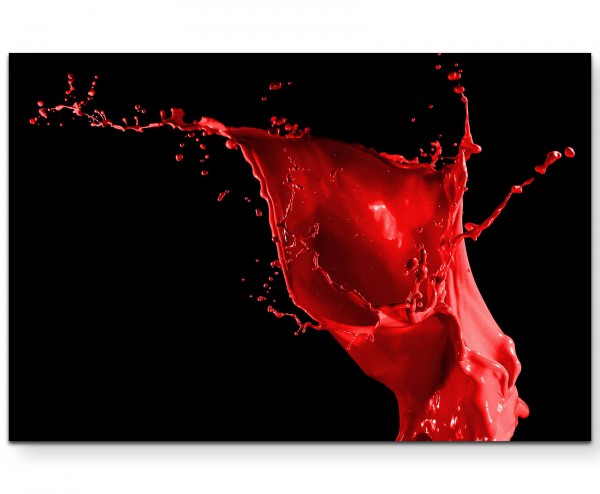 Paul Sinus Art Farbensplash  rot - Leinwandbild