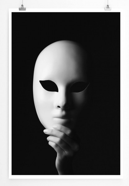 Paul Sinus Art Fotocollage  Maske mit Hand 60x90cm Poster