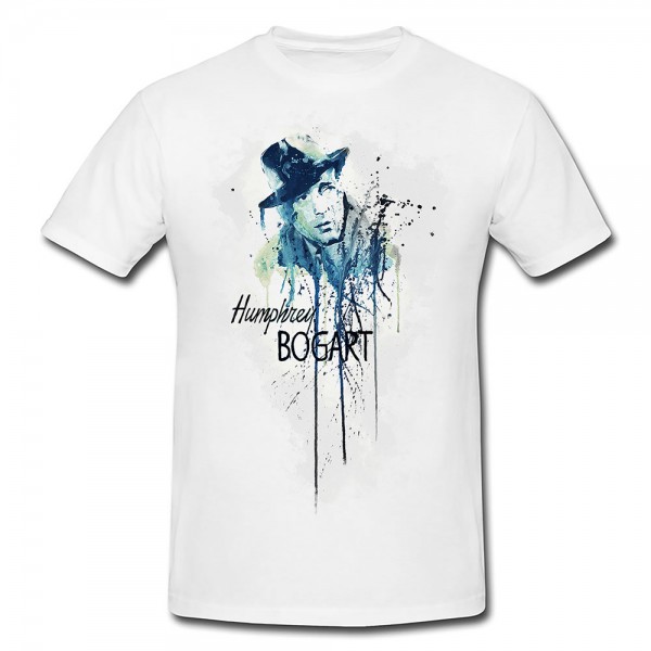 Paul Sinus Art Humphrey Bogart Premium Herren und Damen T-Shirt Motiv aus Paul Sinus Aquarell