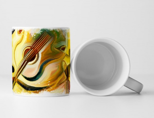 Paul Sinus Art Tasse Geschenk Bild mit Mensch und musikalischen Elementen