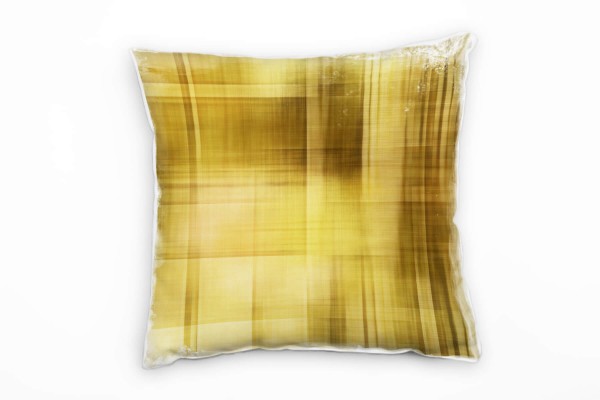 Paul Sinus Art Abstrakt, gold, beige, braun Deko Kissen 40x40cm für Couch Sofa Lounge Zierkissen