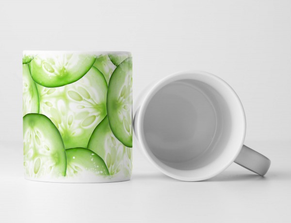 Paul Sinus Art Tasse Geschenk Fotografie – frische Gurkenscheiben