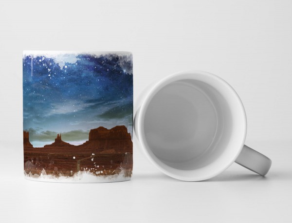 Paul Sinus Art Tasse Geschenk Naturfotografie – Monument Valley bei Nacht