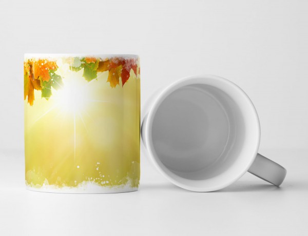 Paul Sinus Art Tasse Geschenk Naturfotografie – Herbstlaub im Sonnenschein