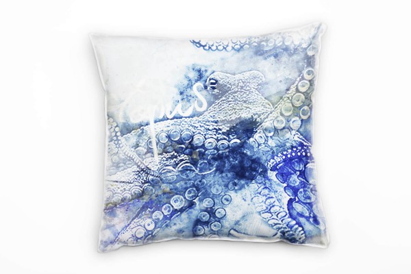 Paul Sinus Art Octopus Deko Kissen Bezug 40x40cm für Couch Sofa Lounge Zierkissen