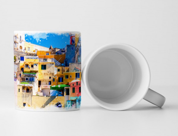 Paul Sinus Art Tasse Geschenk Architekturfotografie – Hafen der Procida Insel Neapel Italien