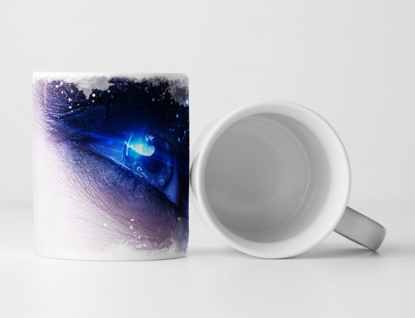 Paul Sinus Art Tasse Geschenk Künstlerische Fotografie – Menschliches Auge mit Sternenstaub