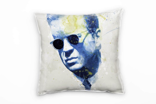 Paul Sinus Art Bruce Willis II Deko Kissen Bezug 40x40cm für Couch Sofa Lounge Zierkissen