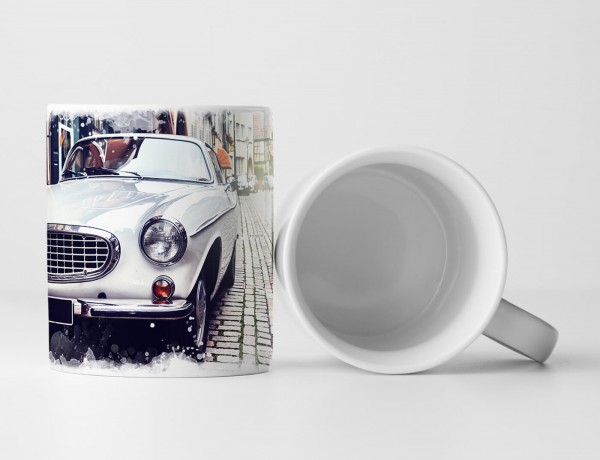 Paul Sinus Art Tasse Geschenk Künstlerische Fotografie – Oldtimer auf Kopfsteinpflaster