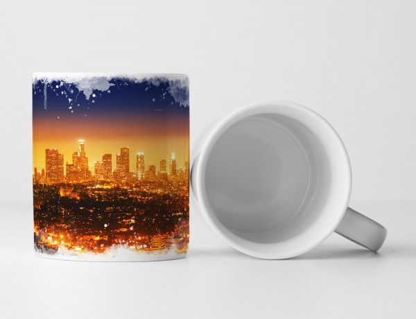 Paul Sinus Art Tasse Geschenk Urbane Fotografie – Los Angeles bei Nacht Kalifornien USA