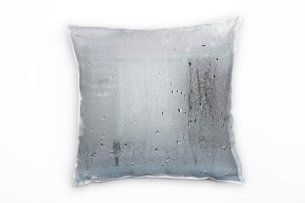 Paul Sinus Art Urban, beschlagenes Glas, Wassertropfen, grau Deko Kissen 40x40cm für Couch Sofa Lounge Zierkissen