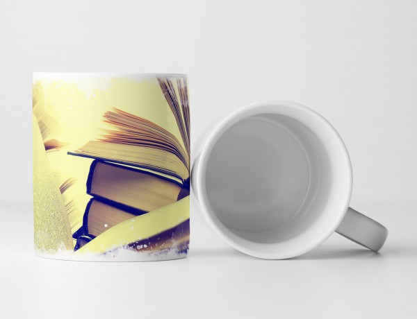 Paul Sinus Art Tasse Geschenk Künstlerische Fotografie – Aufgeschlagene Bücher