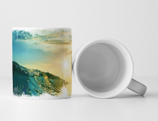 Paul Sinus Art Tasse Geschenk Künstlerische Fotografie – Schwappende Meereswelle im Sonnenlicht