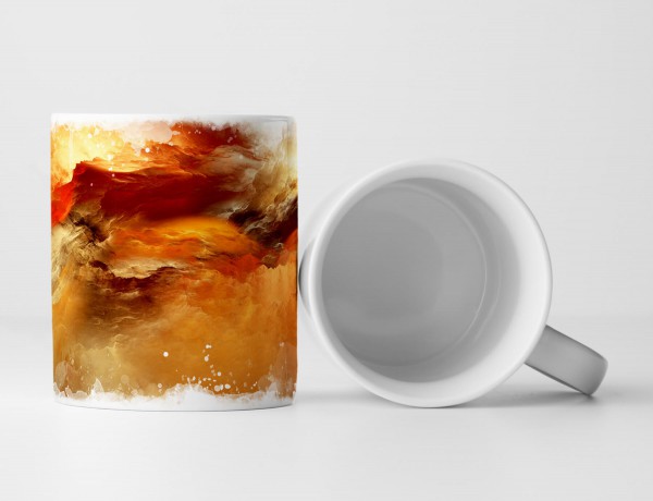 Paul Sinus Art Tasse Geschenk Abstraktes Bild - brennender Himmel