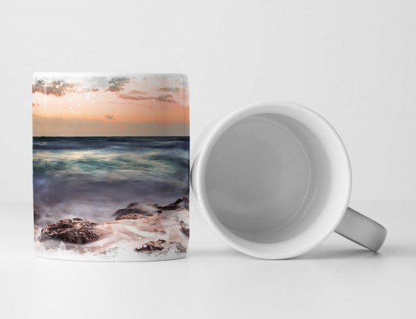 Paul Sinus Art Tasse Geschenk Landschaftsfotografie – Sonnenaufgang bei Palermo Italien