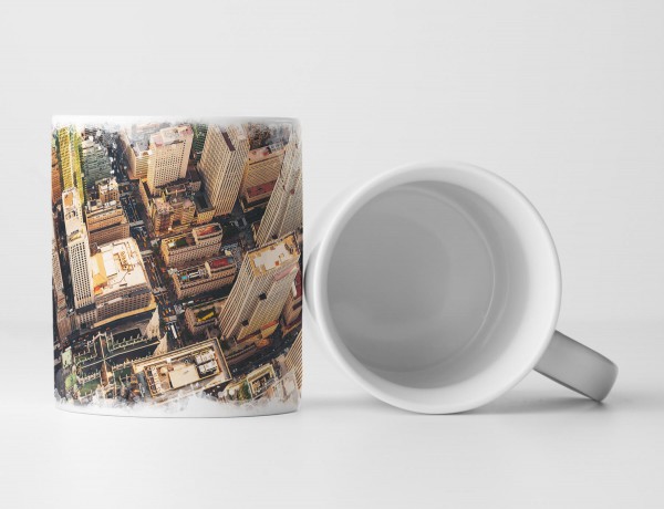 Paul Sinus Art Tasse Geschenk Blick von oben über Manhatten