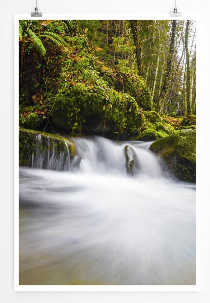 Paul Sinus Art Landschaftsfotografie 60x90cm Poster Kleiner Strom in der herbstlichen Toskana