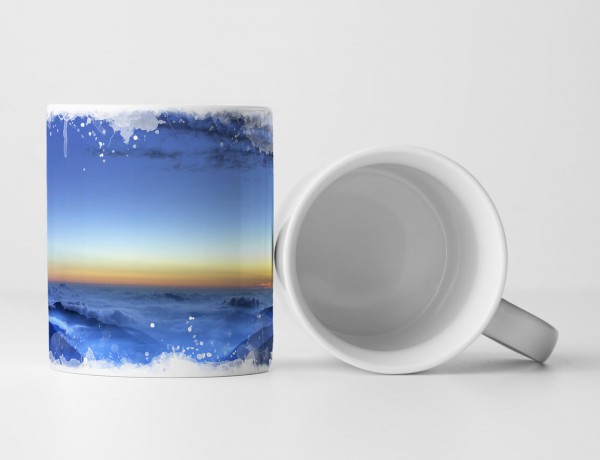 Paul Sinus Art Tasse Geschenk Landschaftsfotografie – Blaue Berglandschaft