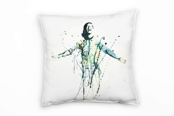 Paul Sinus Art Ronaldinho II Deko Kissen Bezug 40x40cm für Couch Sofa Lounge Zierkissen