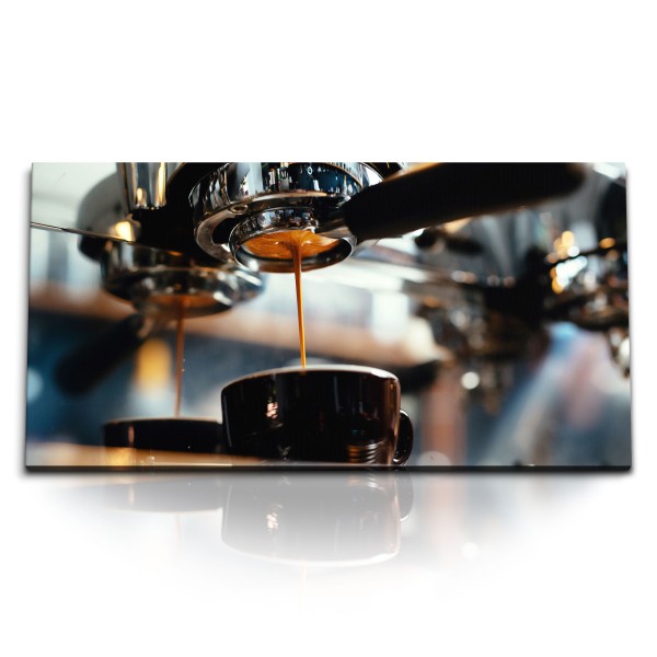 Paul Sinus Art Kunstdruck Bilder 120x60cm Barista Kaffee Kaffeebar Kaffeemaschine Vintage