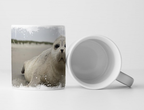 Paul Sinus Art Tasse Geschenk Junger Heuler – Tierfotografie