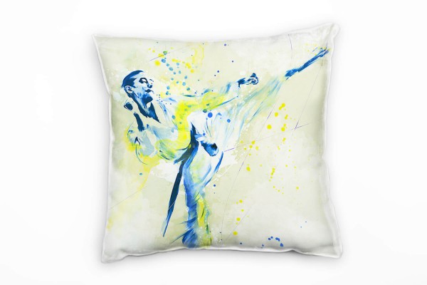 Paul Sinus Art Karate IV Deko Kissen Bezug 40x40cm für Couch Sofa Lounge Zierkissen