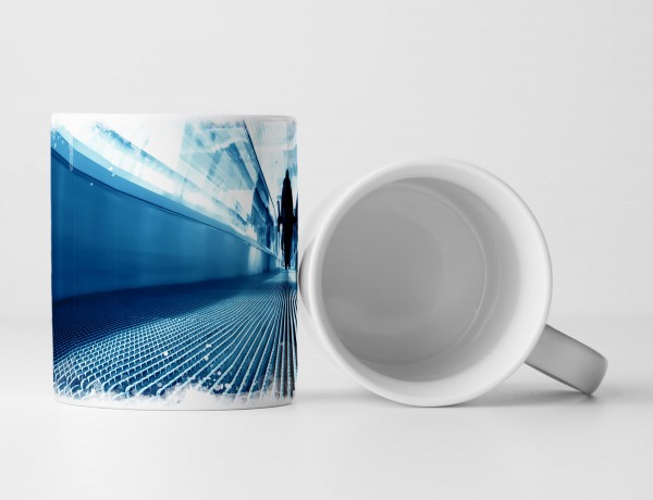 Paul Sinus Art Tasse Geschenk Künstlerische Fotografie – Fahrsteig in Blau