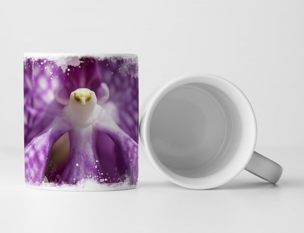 Paul Sinus Art Tasse Geschenk Naturfotografie – Lila Orchidee in Vogelform