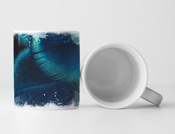 Paul Sinus Art Tasse Geschenk Pfauenfeder – Makrofotografie