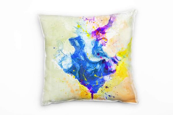 Paul Sinus Art Ganesha I Deko Kissen Bezug 40x40cm für Couch Sofa Lounge Zierkissen