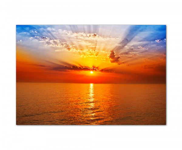 Paul Sinus Art 120x80cm Sonnenuntergang Wasser Himmel